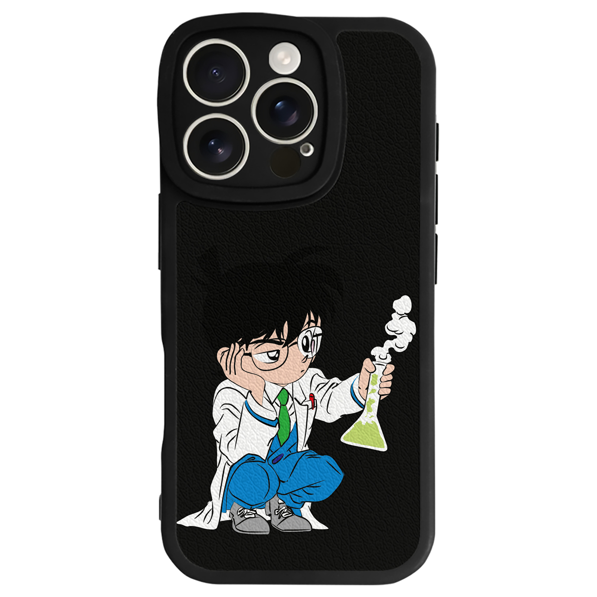 （画像用） 名探偵コナン 江戸川 コナン Detective Conan Conan Edogawa 【iPhone 16シリーズ対応】シリコンスマホケース（レザー調） 材質：シリコン